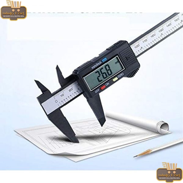 150mm/6Inch LCD Digital Electronic Carbon Fiber Vernier Caliper Gauge Micrometer