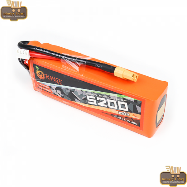 5200MAH 3S 40C/80C (11.1V) Orange Lithium Polymer Battery Pack (LiPo)