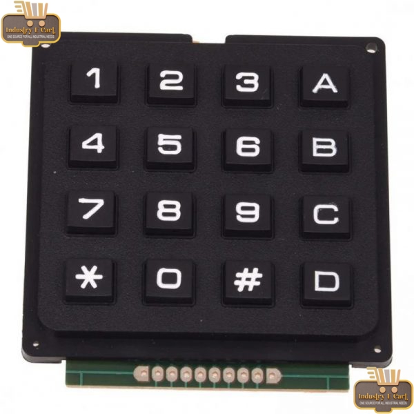 4×4 Matrix 16 Keyboard Keypad Telephone Style - Black