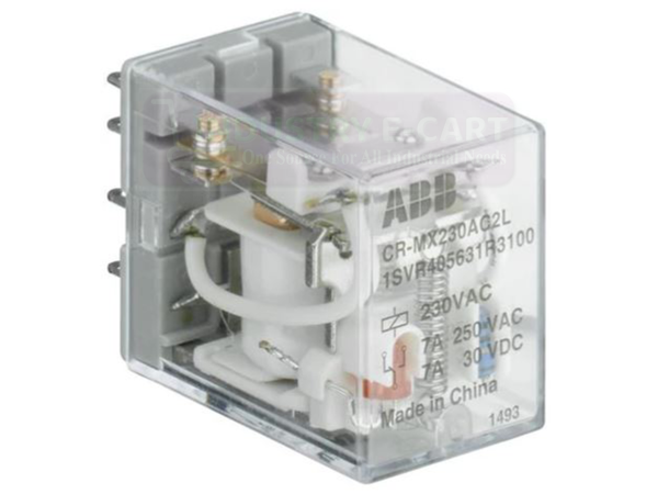 ABB CR-MX230AC2L Pluggable interface relay 2c/o- A1-A2=230VAC- 250V/7A- LED – 1SVR405631R3100