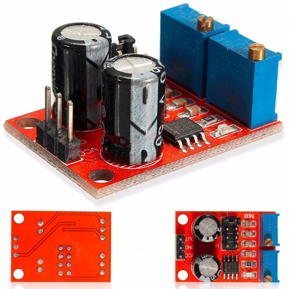 2x NE555 Pulse Module LM358 Duty Cycle Frequency Adjustable Module Square Wave
