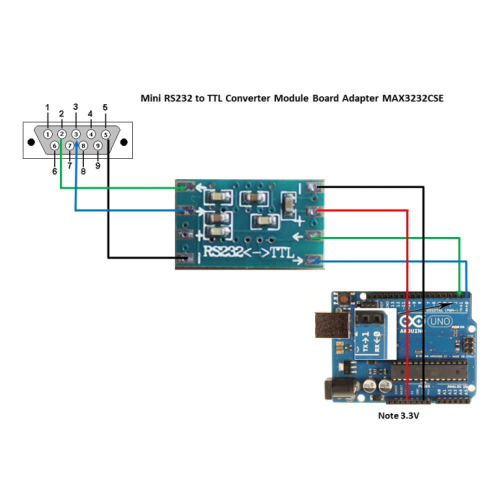 Mini RS232 zu TTL Konverter Modul Adapter Analog N226 MAX3232 MAX232 232 